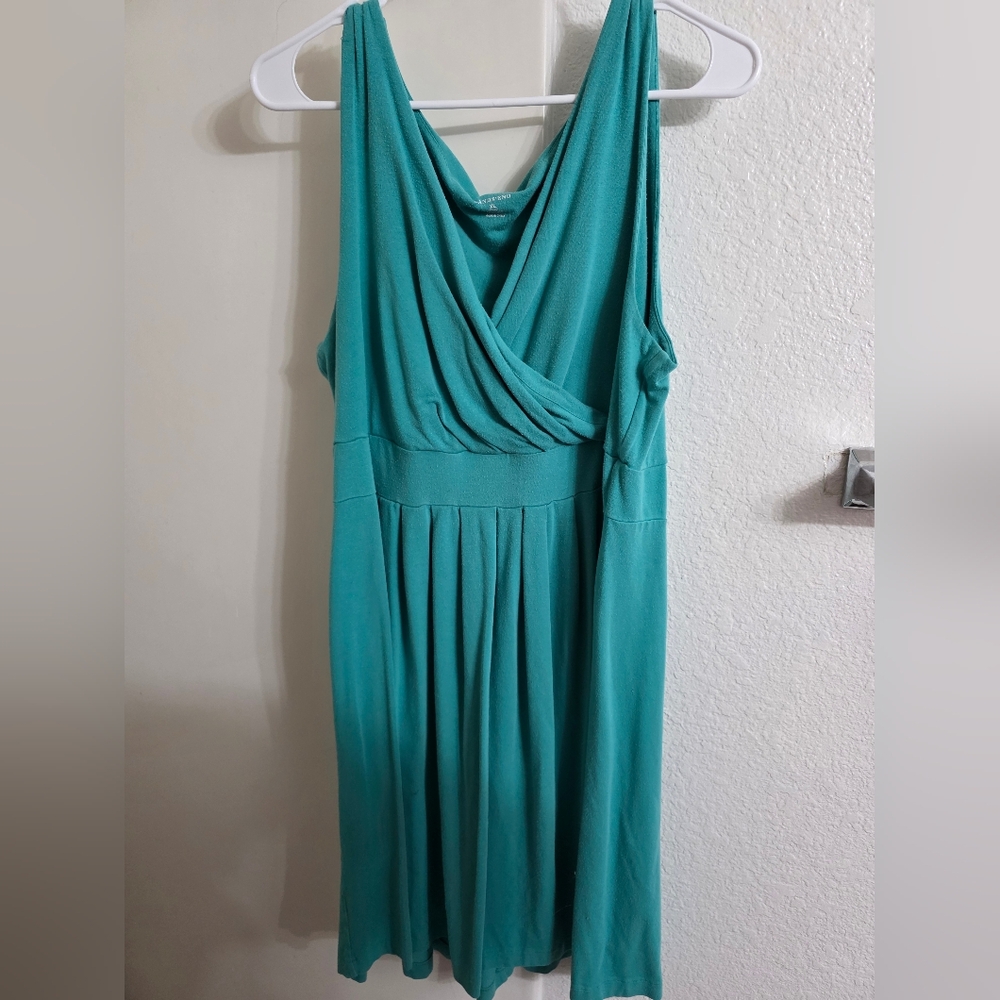 Lands End Teal Sleeveless Dress